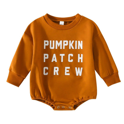 pumpkin patch crew onesie - basil boutique