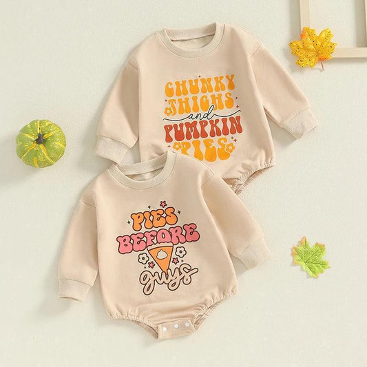 pumpkin pie onesies - basil boutique