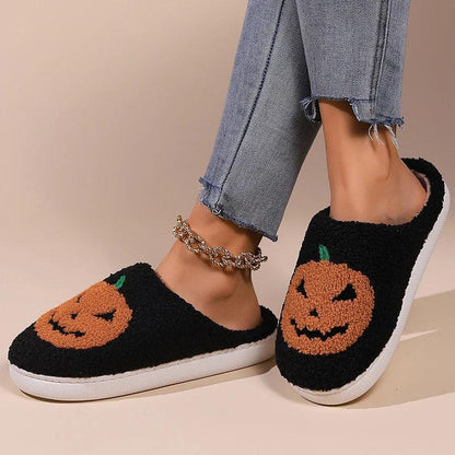 pumpkin slippers - basil boutique