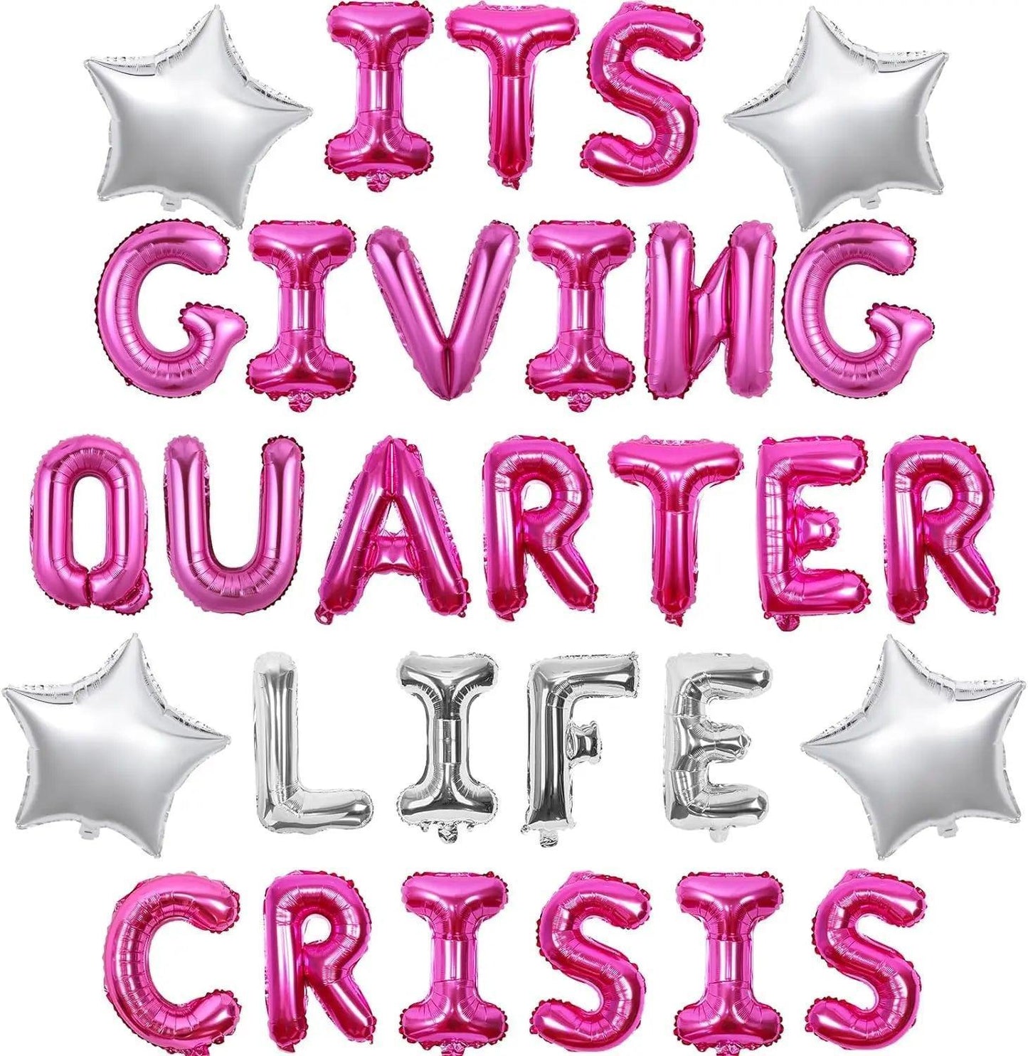 quarter life crisis balloon banner - basil boutique