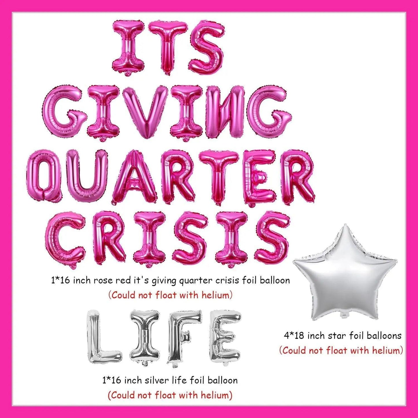 quarter life crisis balloon banner - basil boutique