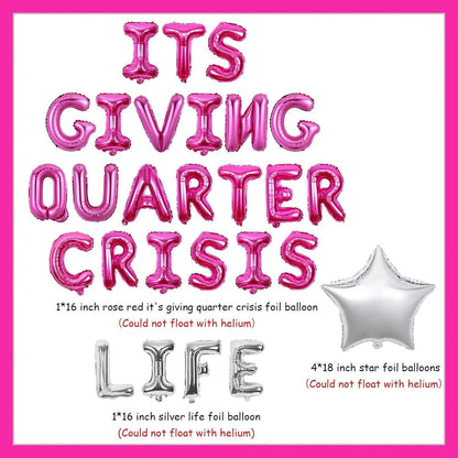 quarter life crisis balloon banner - basil boutique