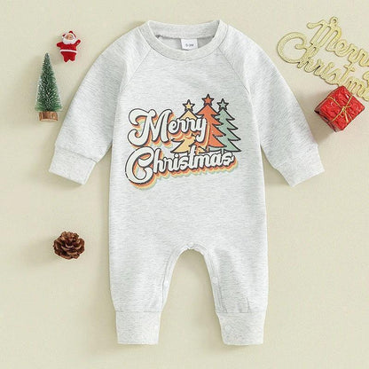 retro chrismas onesies - basil boutique