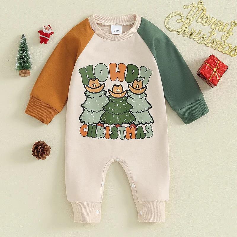 retro chrismas onesies - basil boutique