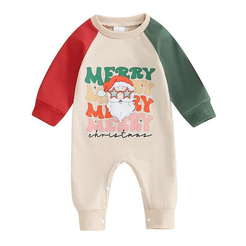 retro chrismas onesies - basil boutique