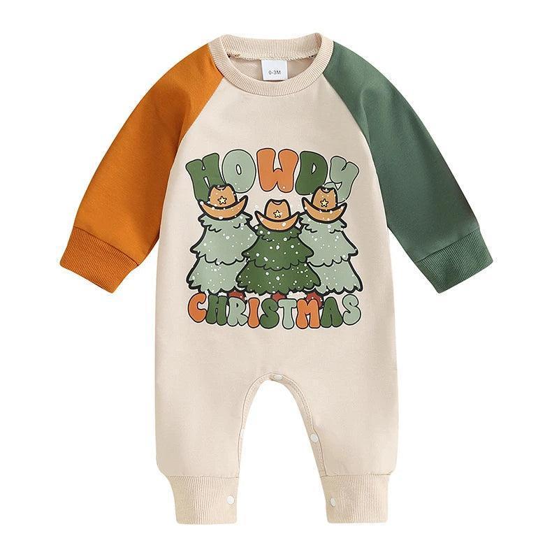 retro chrismas onesies - basil boutique