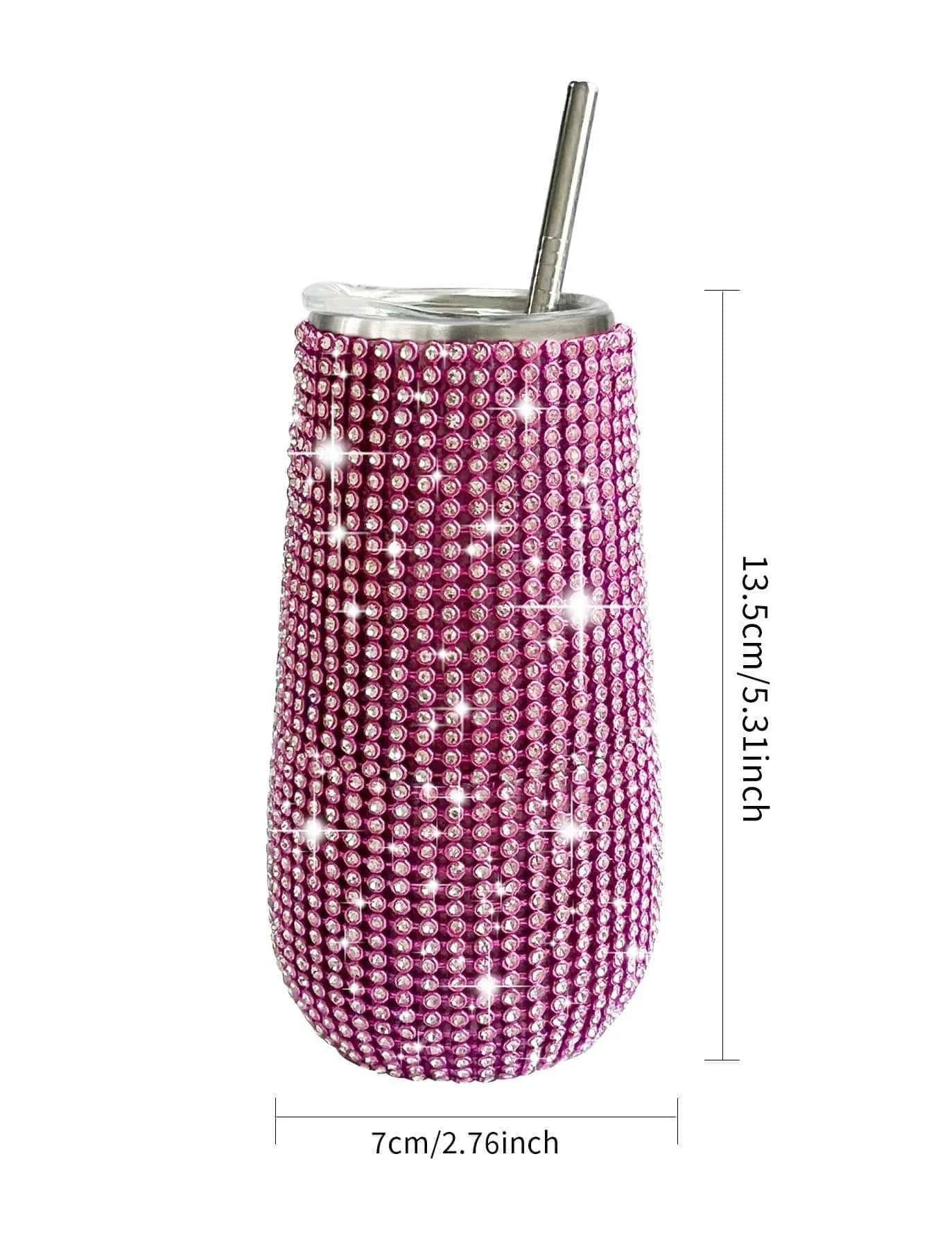 rhinestone champagne tumbler - basil boutique