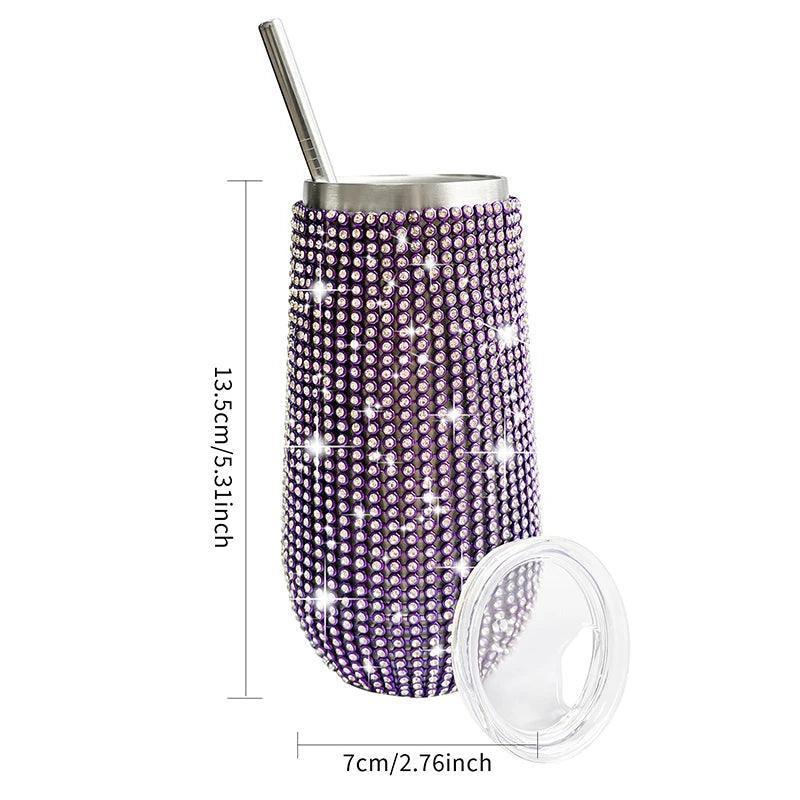 rhinestone champagne tumbler - basil boutique