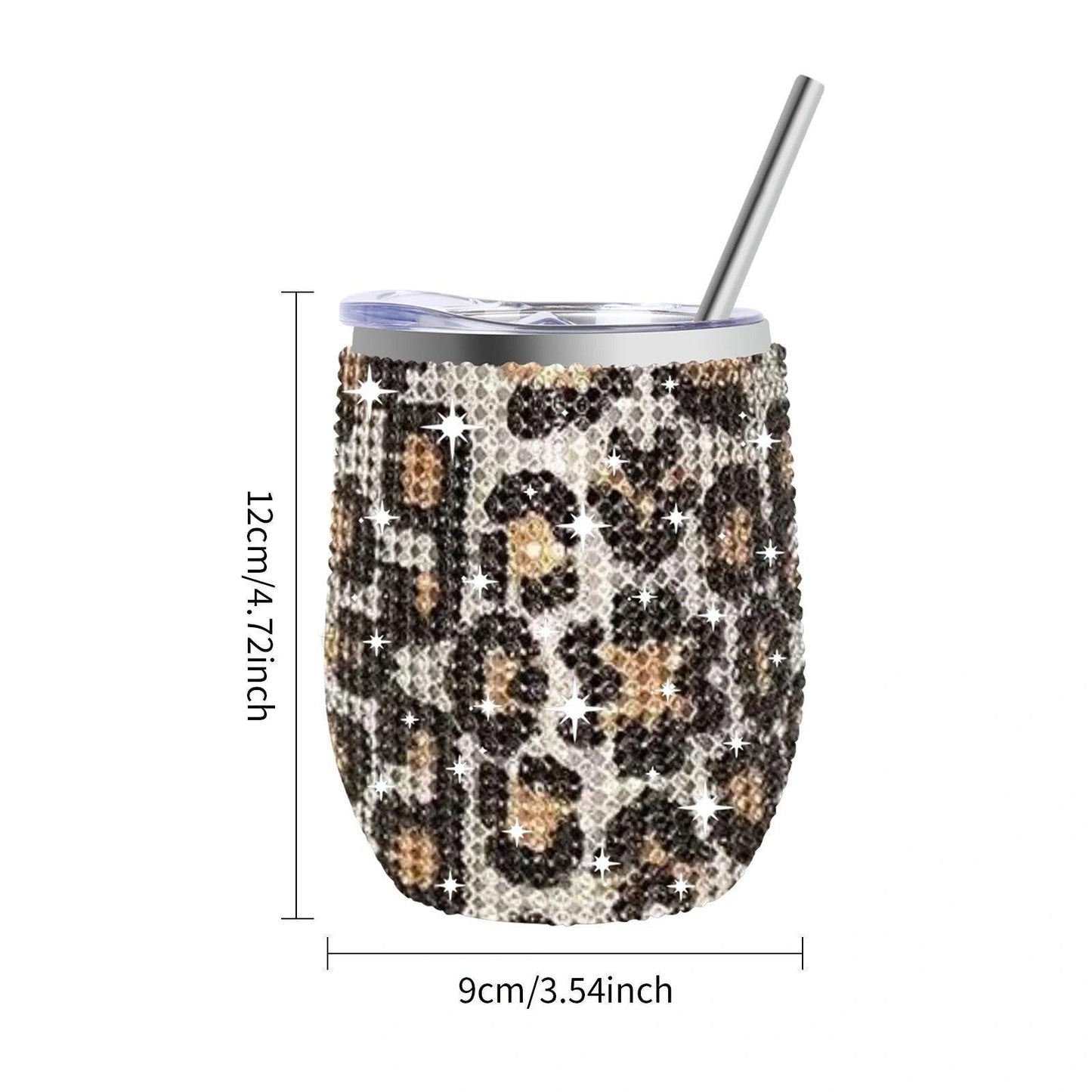 rhinestone wine tumbler - basil boutique