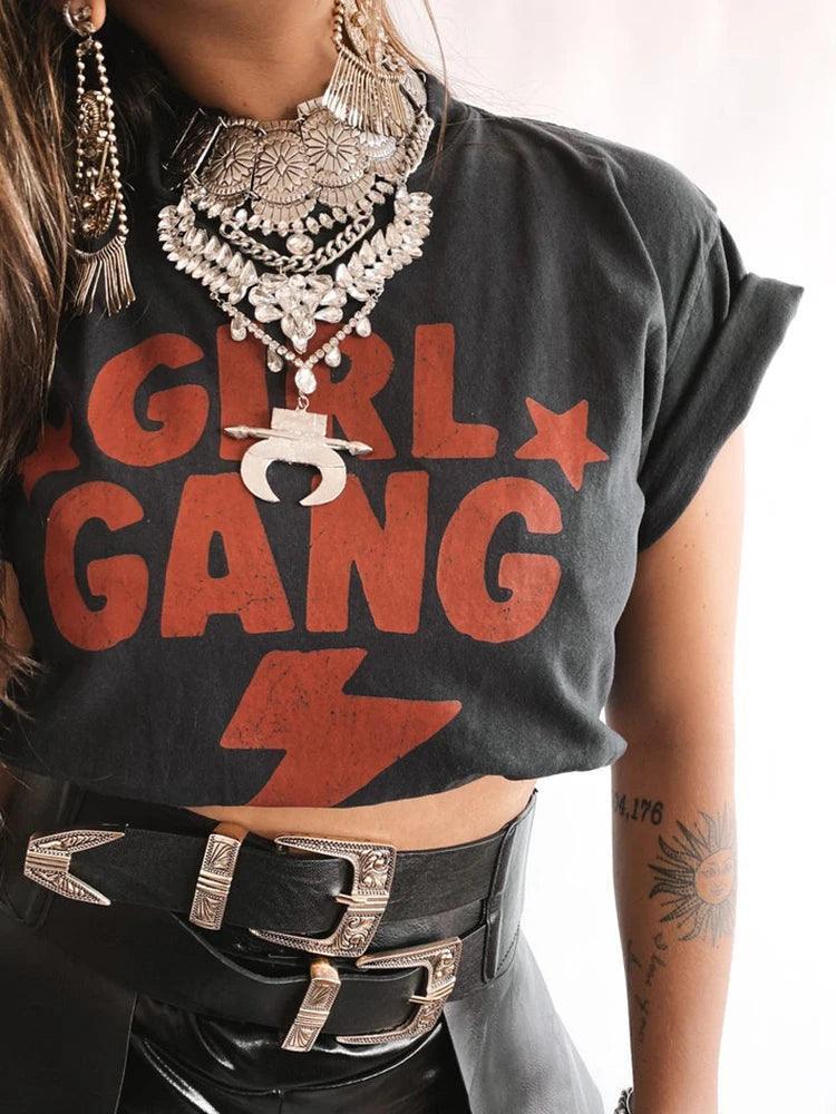 rock out girl gang t-shirt - basil boutique