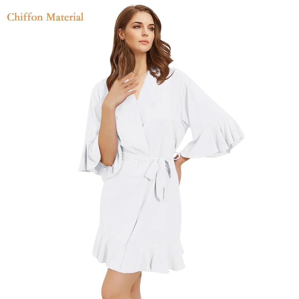 ruffle flounce robe - basil boutique