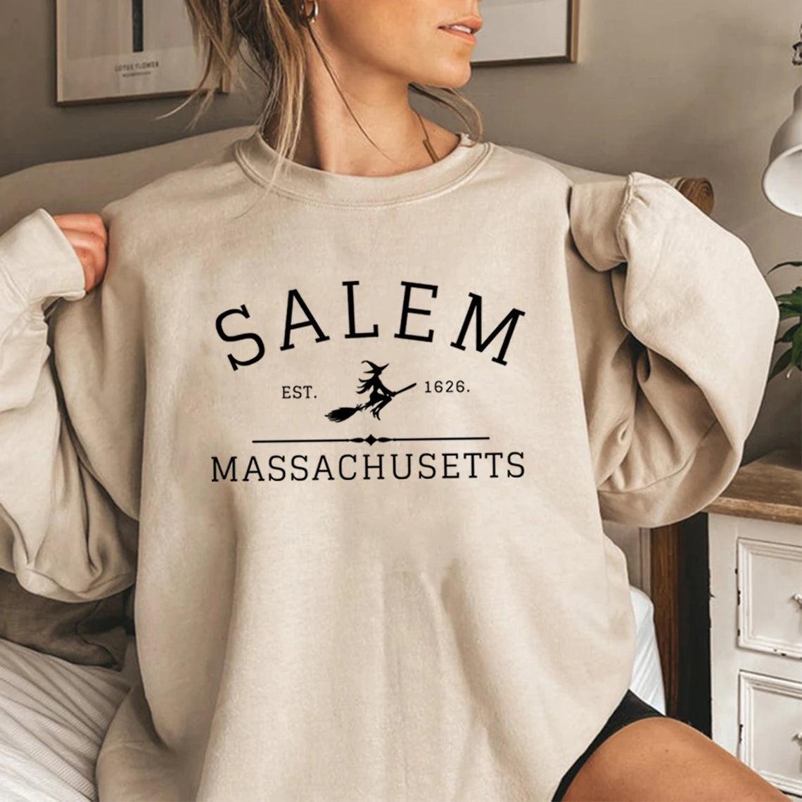 salem massachusetts crew sweatshirt - basil boutique