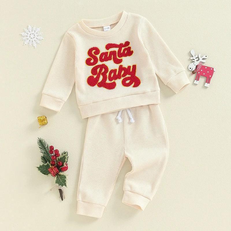 santa baby kids outfit - basil boutique