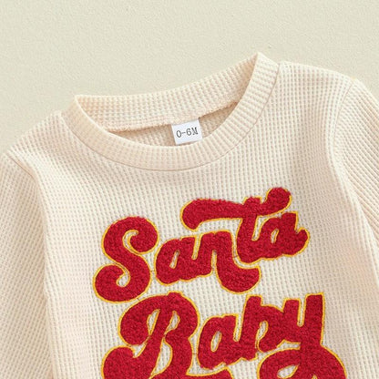 santa baby kids outfit - basil boutique