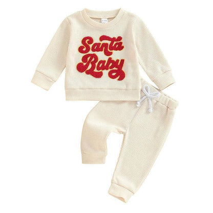 santa baby kids outfit - basil boutique