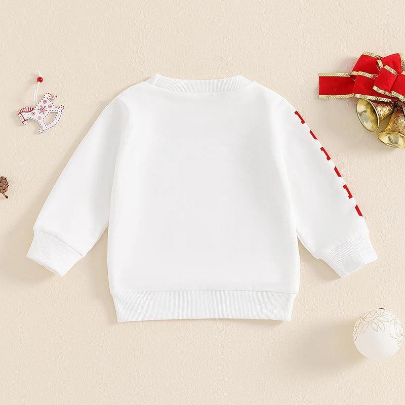 santa ho ho ho kids crew sweatshirt - basil boutique