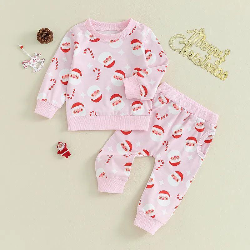 santa kids pajamas - basil boutique