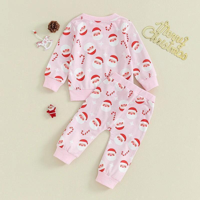 santa kids pajamas - basil boutique