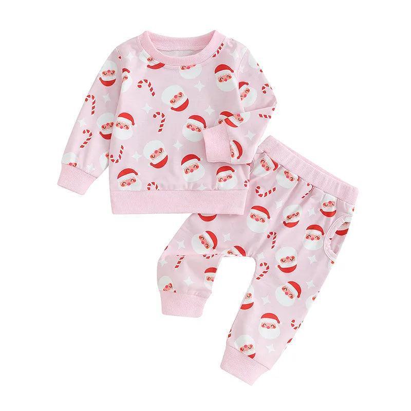 santa kids pajamas - basil boutique