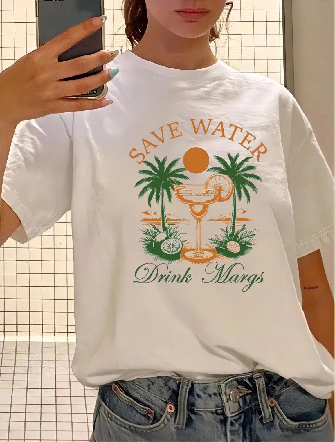 save water drink margs t-shirt - basil boutique