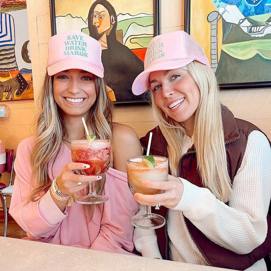 save water drinks margs trucker hat - basil boutique