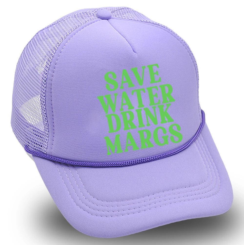 save water drinks margs trucker hat - basil boutique