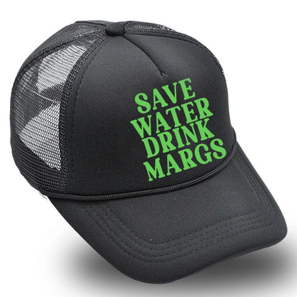 save water drinks margs trucker hat - basil boutique