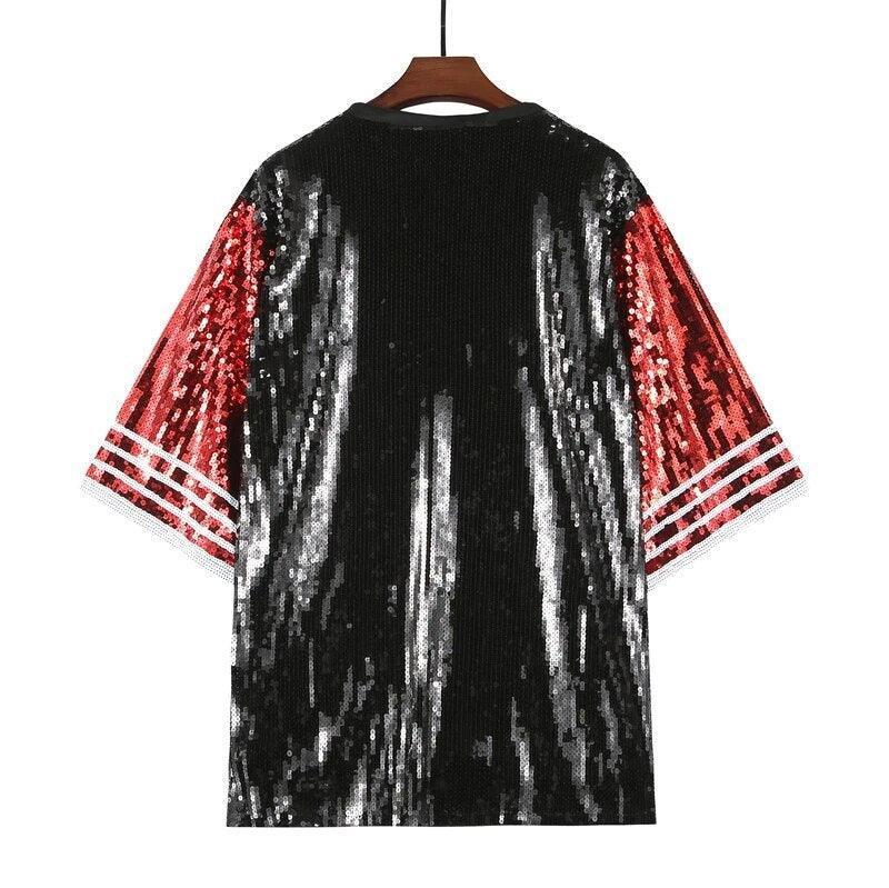 say amen sequin t-shirt dress - basil boutique