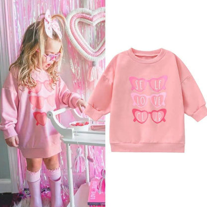 self love club kids crew sweatshirt - basil boutique