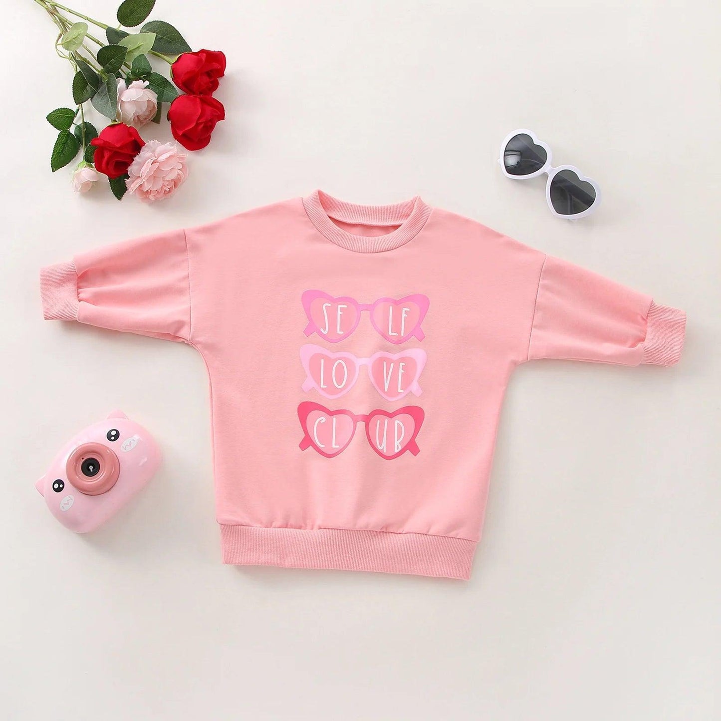 self love club kids crew sweatshirt - basil boutique