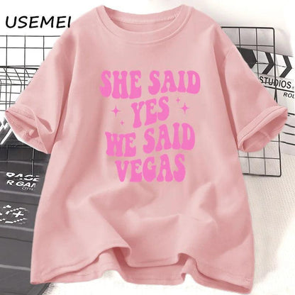 she said yes, we said vegas retro t-shirt - basil boutique