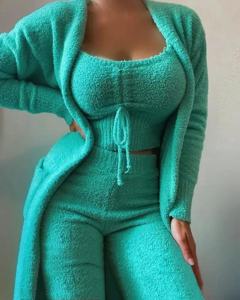 sherpa pajamas set - basil boutique