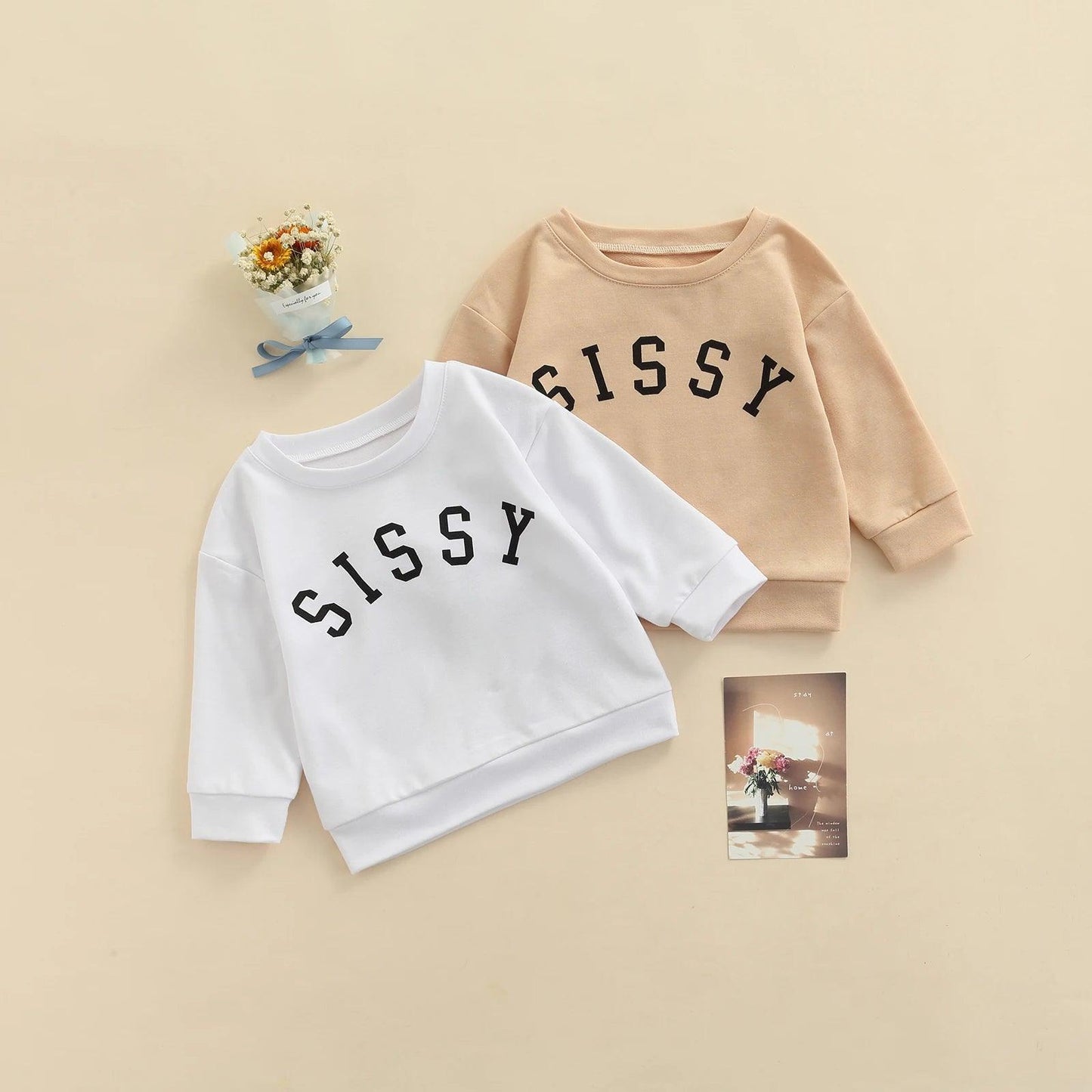 sissy kids crew sweatshirt - basil boutique