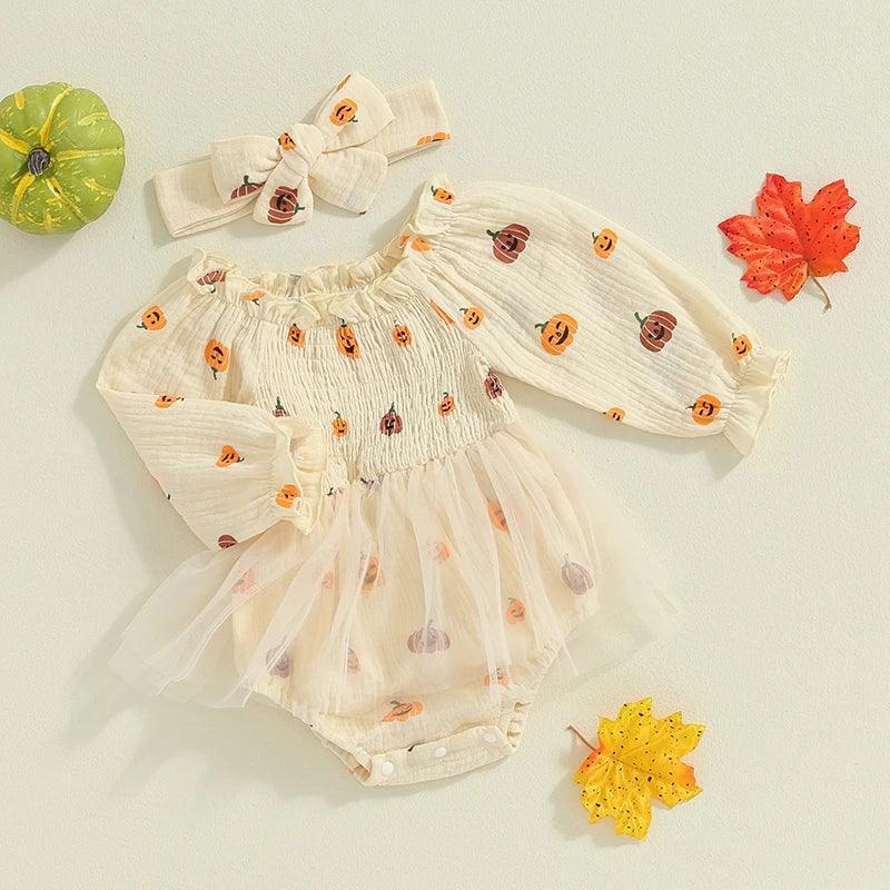 smocked pumpkin kids dresses - basil boutique