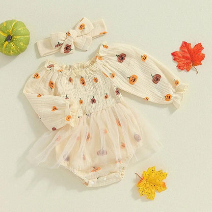 smocked pumpkin kids dresses - basil boutique