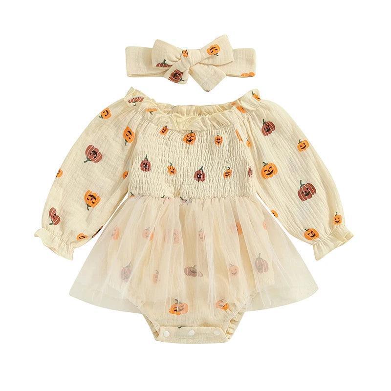 smocked pumpkin kids dresses - basil boutique