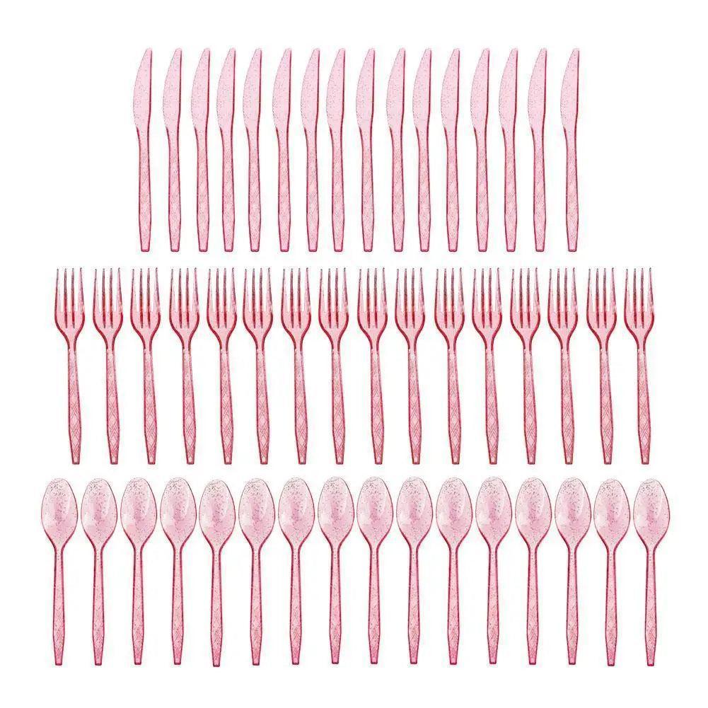 sparkle plastic cutlery - basil boutique