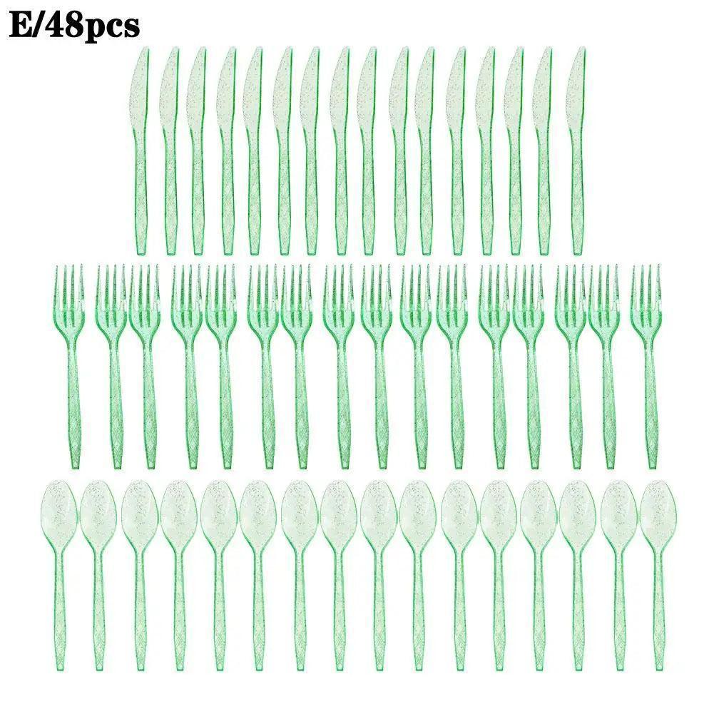 sparkle plastic cutlery - basil boutique