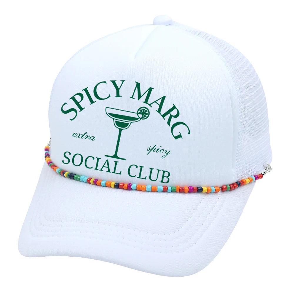 spicy margarita social club trucker hat - basil boutique