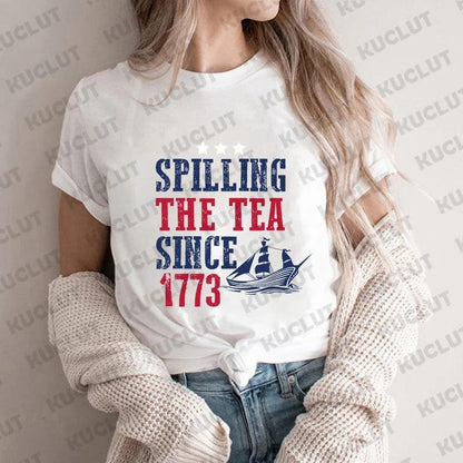 spilling the tea since 1773 t-shirt - basil boutique