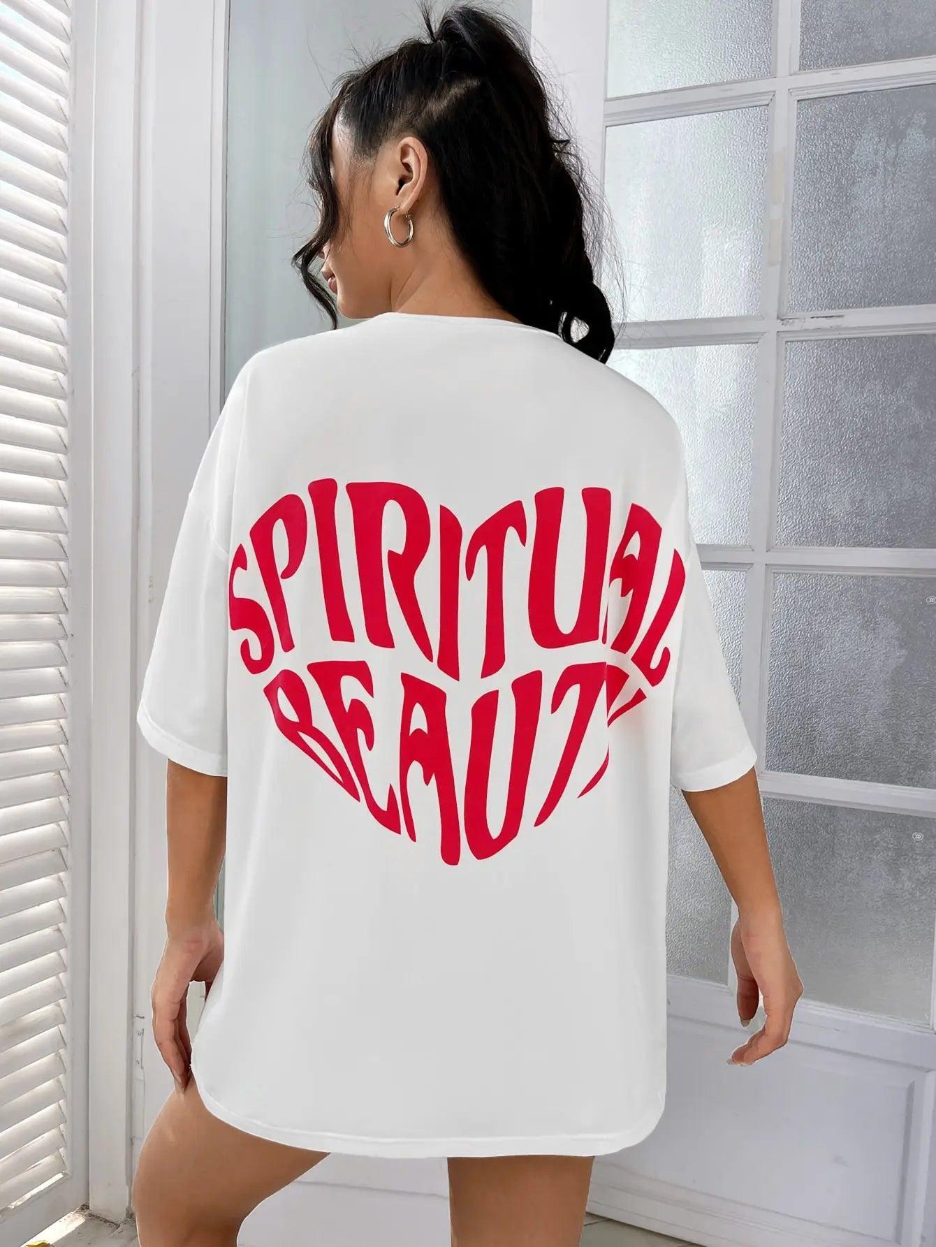 spiritual beauty oversized t-shirt - basil boutique