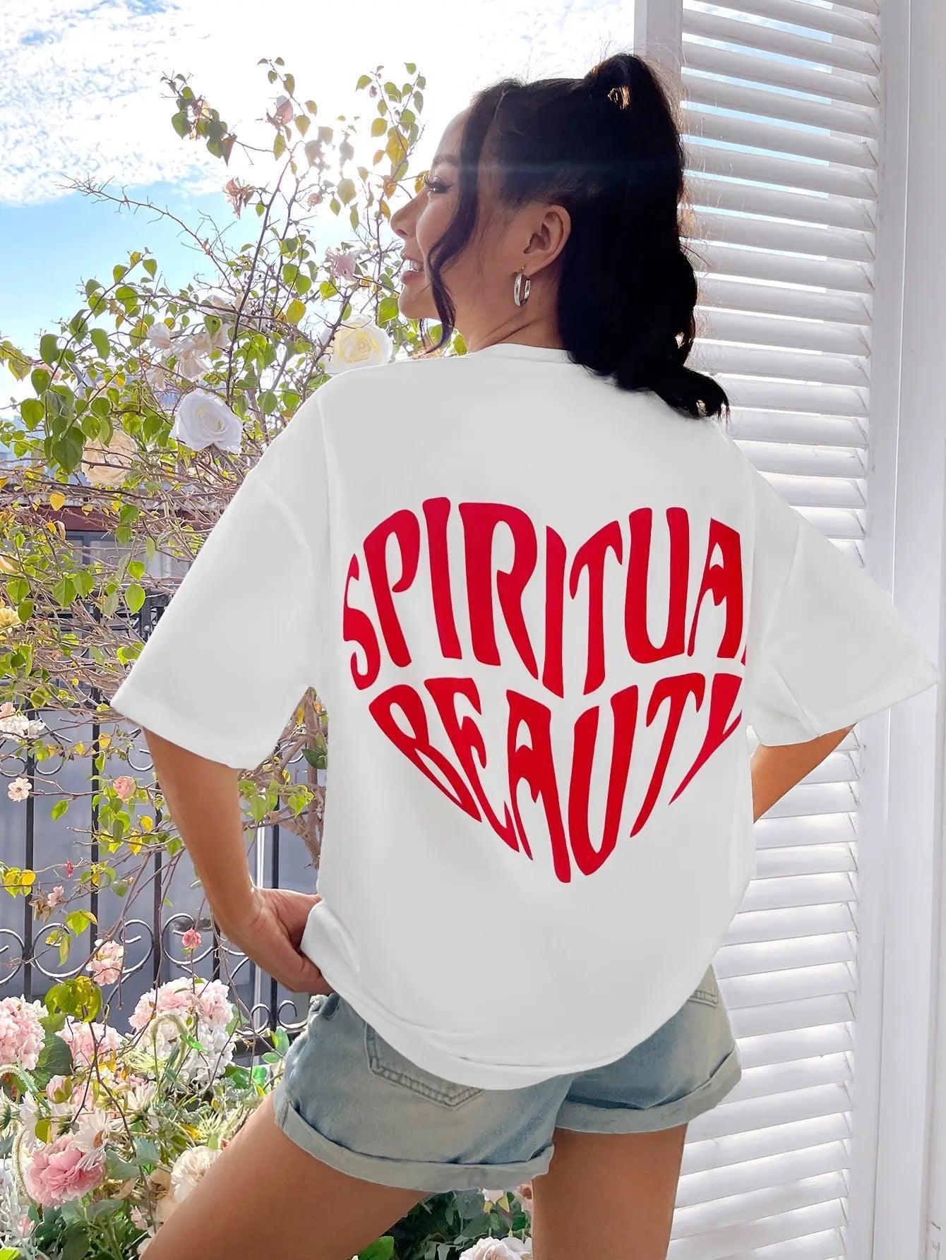 spiritual beauty oversized t-shirt - basil boutique