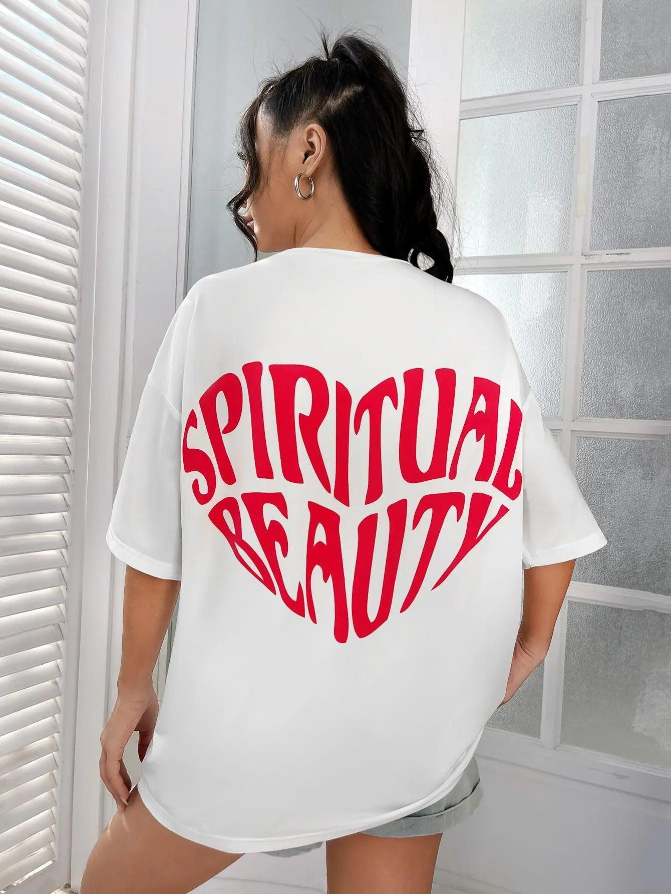 spiritual beauty oversized t-shirt - basil boutique