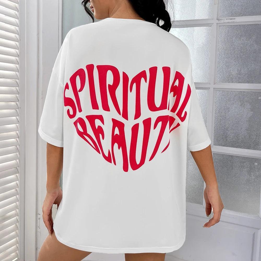 spiritual beauty oversized t-shirt - basil boutique