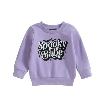 spooky babe kids crew sweatshirt - basil boutique