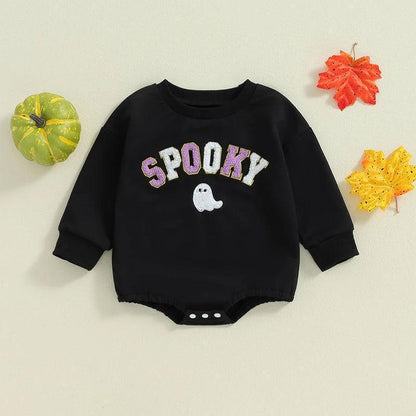 spooky ghost onesie - basil boutique