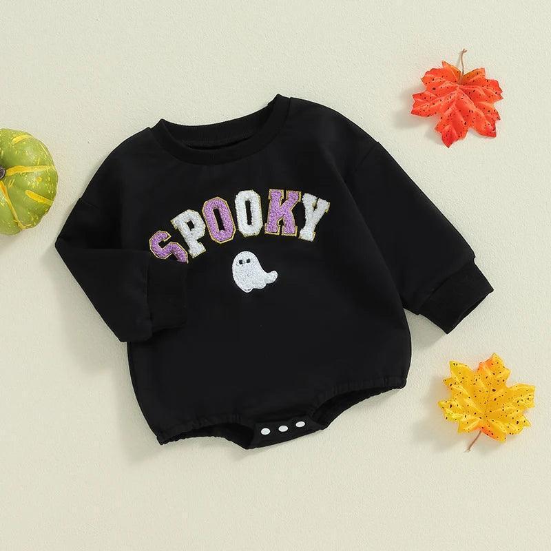 spooky ghost onesie - basil boutique