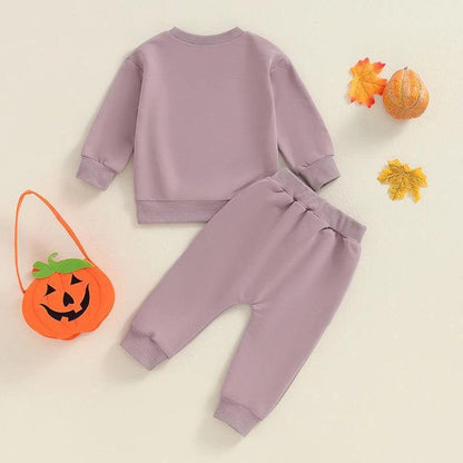 spooky season retro kids outfit - basil boutique