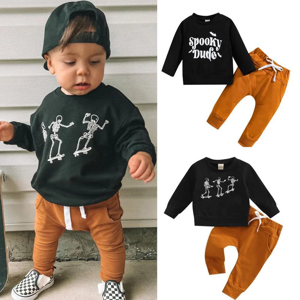 spooky skater kids outfits - basil boutique