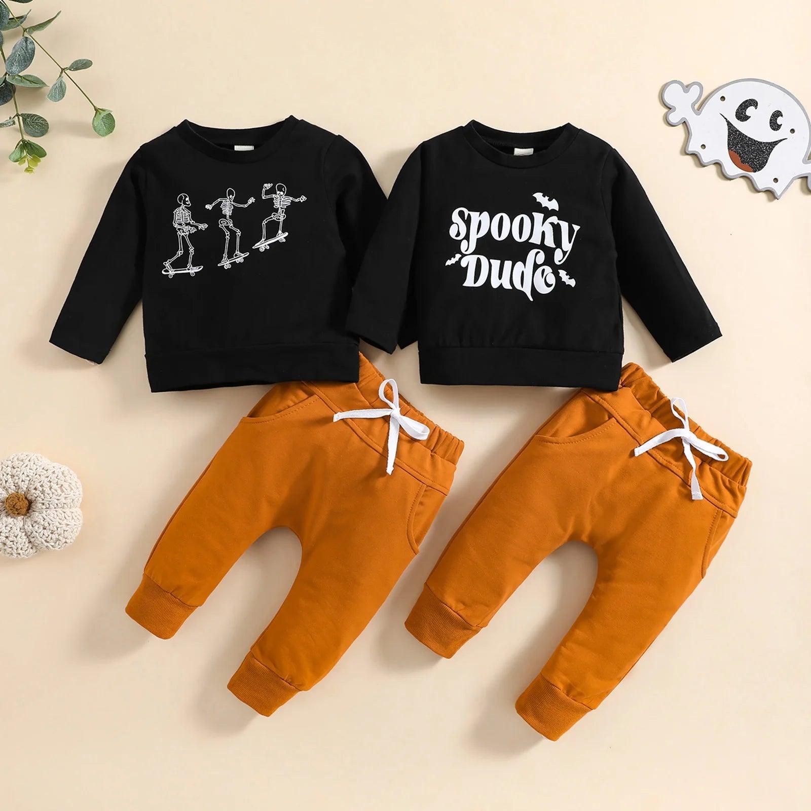 spooky skater kids outfits - basil boutique